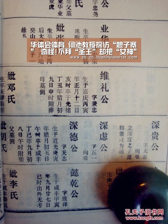 华体会体育_何池教授探访“娘子寨” 奇怪!不拜“圣王”却把“女神”拜!(图3) 华体会网站